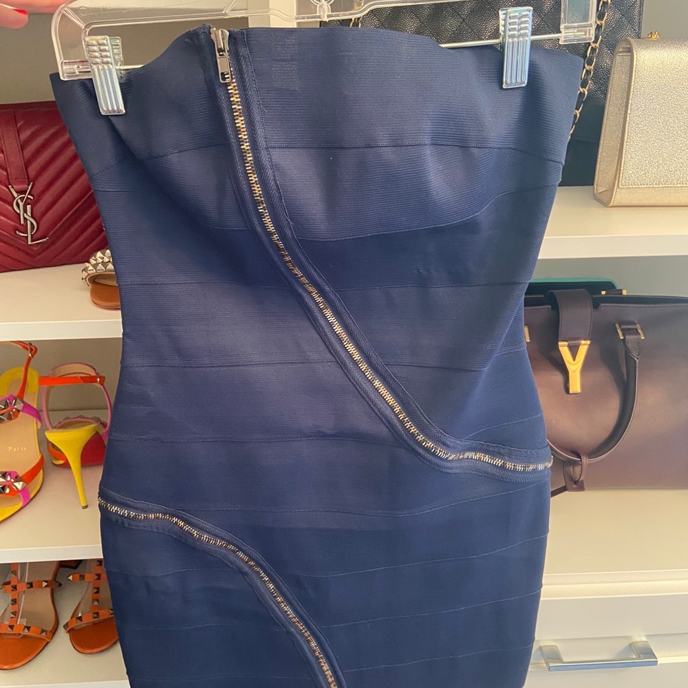 Blue mini dress